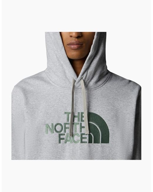 The North Face Gray Drew Peak Hoodie Casual Sweatshirt Overhead Pullover Hoody for men