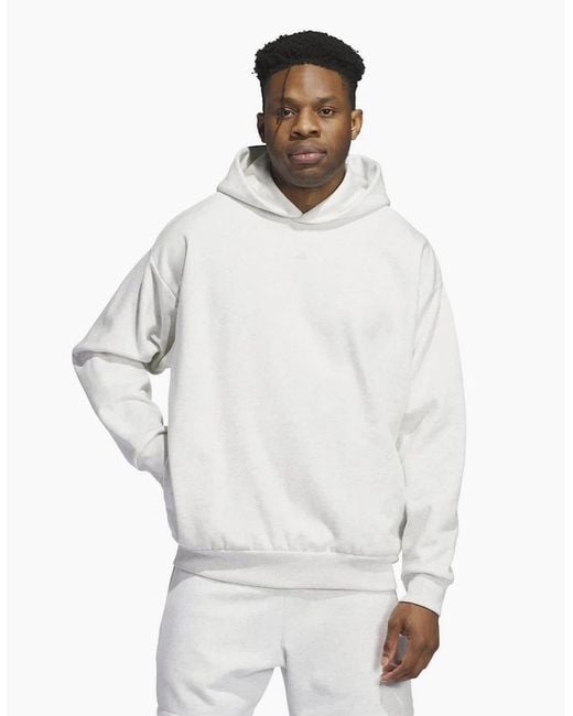 Adidas Gray Printed Logo Relaxed Fit Drop Shoulder Long Sleeve Sweatshirt for men