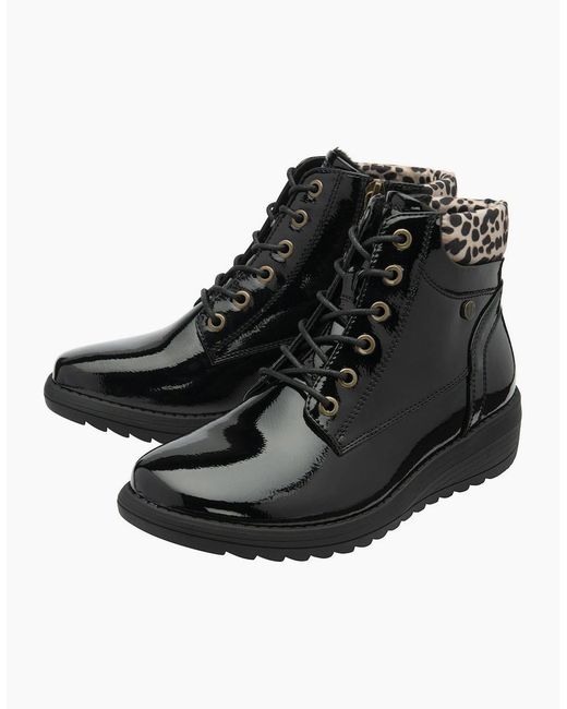 Lotus Black Abelia Ankle Boots