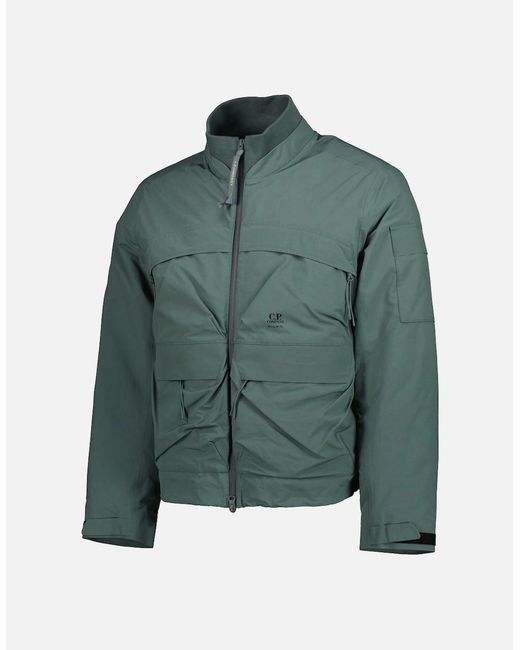C P Company Green Micro-M Down Jacket for men