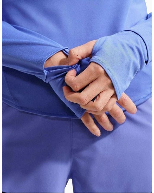 Nike Blue Ladies Swift Quarter Zip Running Top