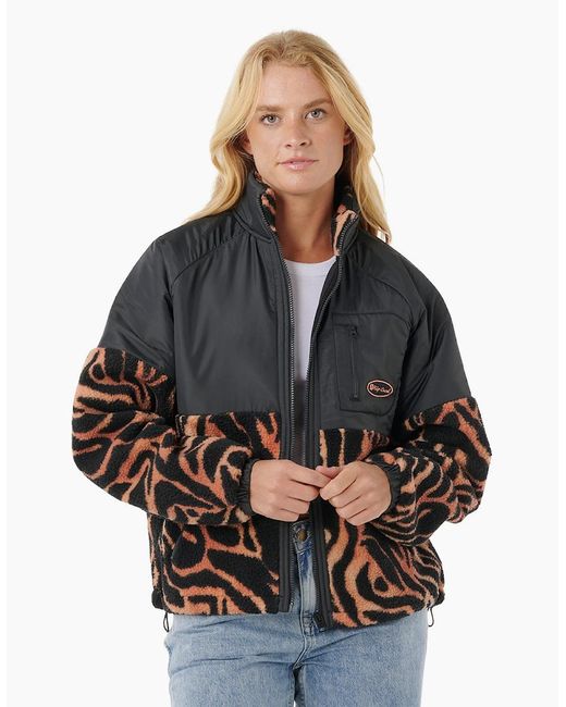 Rip Curl Gray Rip Curl Keepsakes Polar Tiger Full Zip Fleece