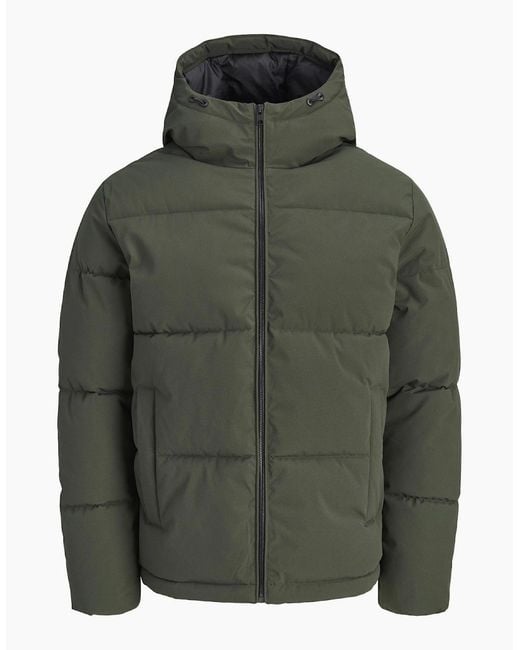 Jack & Jones Green Galaxy Puffer Padded Jacket for men