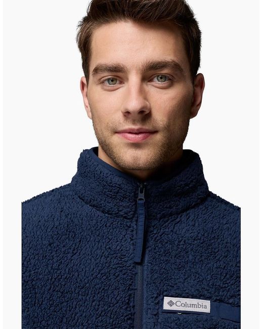 Columbia Blue Rugged Ridge High Pile Full Zip Fleece Jacket for men