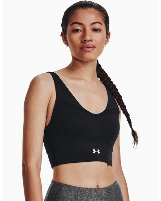 Under Armour Black Evo Sports Bra With Spaghetti Straps