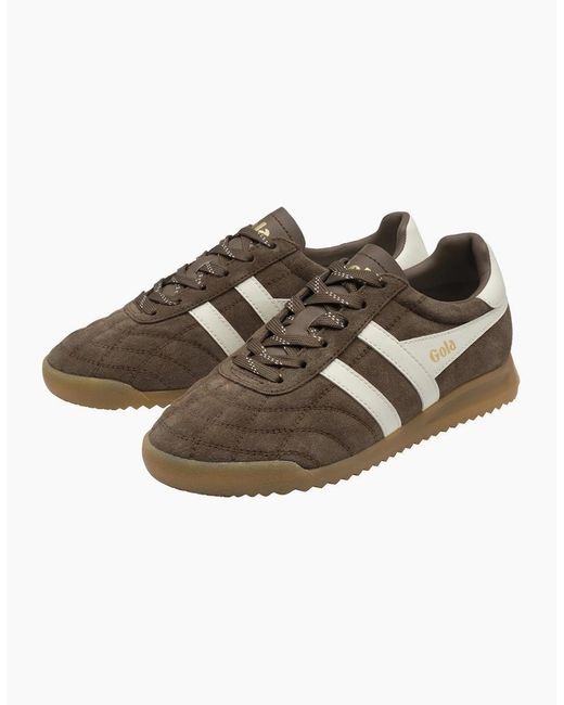 Gola Brown Stadium Suede Trainers