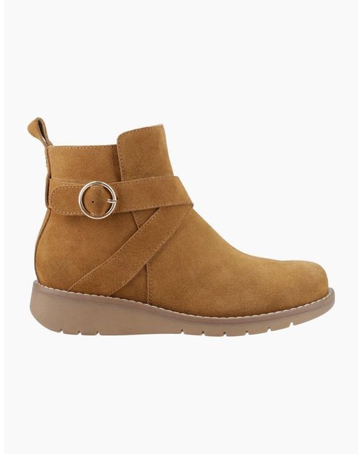 Hush Puppies Brown Lyra Buckle Boots