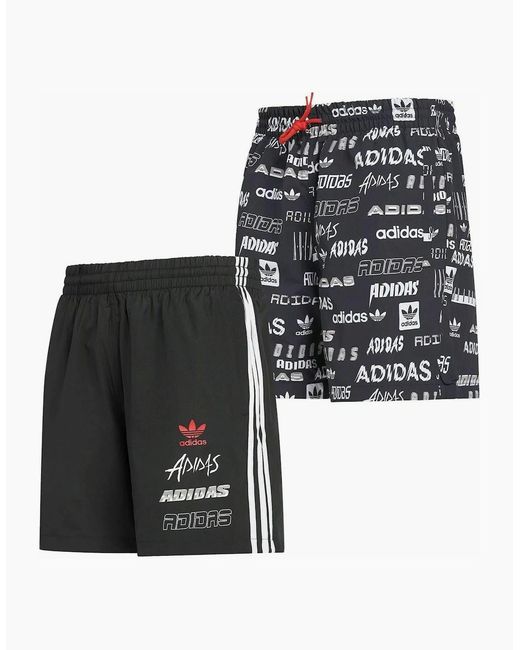 Adidas Black Originals Reversible Shorts for men