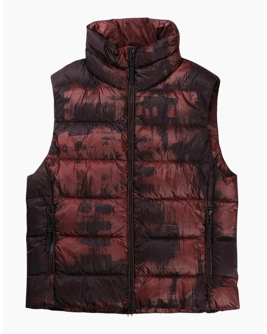 Belstaff Purple Abstract Laurel Lava Gilet Down Jacket