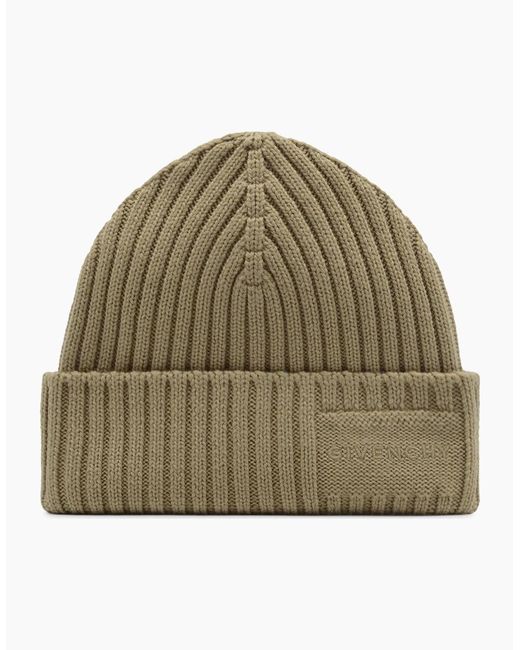Givenchy Green Ribbed Wool Beanie for men