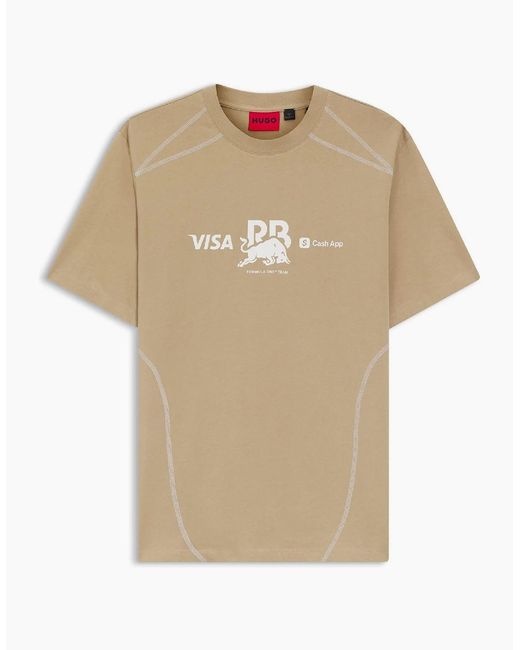 Boss Natural Wordmark Graphic Crew Neck Short Sleeve Competition T-Shirt for men
