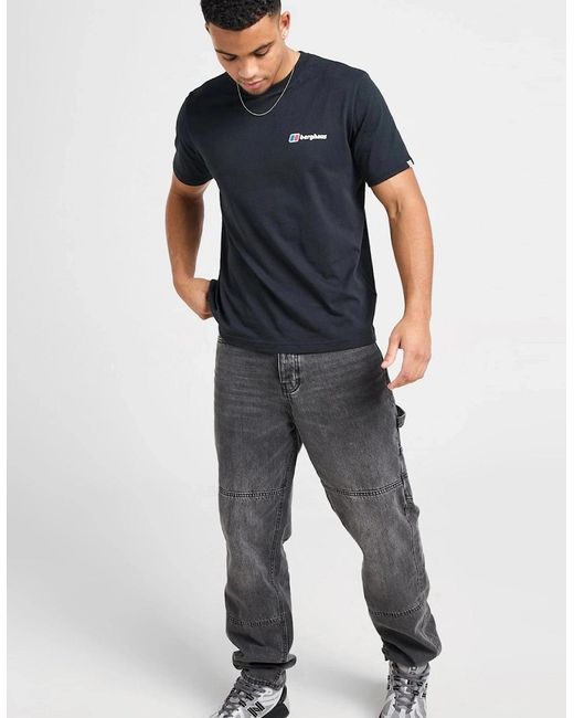 Berghaus Black Mount Diagram Graphic Cotton T Shirt for men