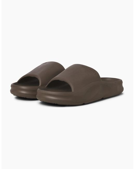 Jack & Jones Brown Status Moulded Slider Sandals for men
