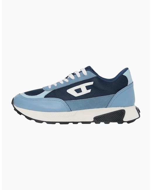 DIESEL Blue Tame Laced Up Racer Trainers for men