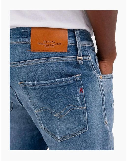 Replay Blue Mickym Premium Aged 10Yrs Slim Jeans 009 for men