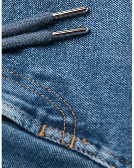 DIESEL Blue D-Ark 007F3 Denim Jeans Relaxed Fit Mid Waist Straight Leg Pants