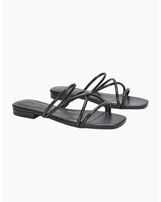 XY London Black Ladies Suzzie Metallic Strappy Sandals