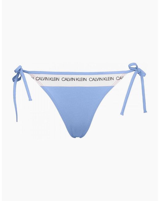 Calvin Klein Blue Side Tie Swimwear Bikini Bottom, Persian Jewel