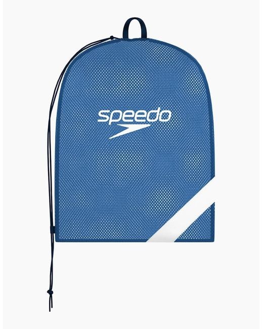 Speedo Blue Xl Team Logo Mesh Drawstring Bag