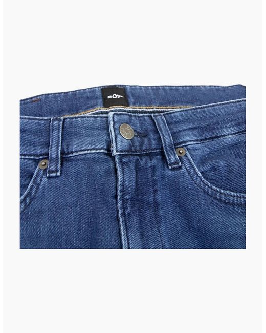 Boss Blue Delaware3-1 Slim Fit Jean Dark 416 for men