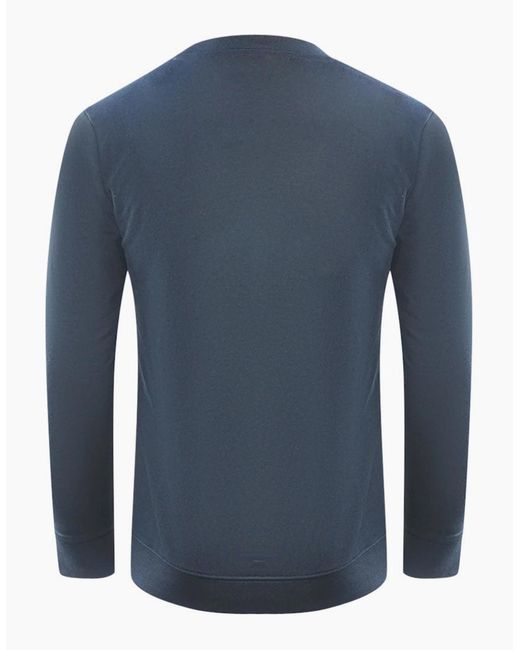 Roberto Cavalli Blue Cavalli Class Piercing Snake Logo Sweatshirt