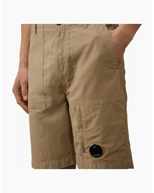 C P Company Green Ottoman Lens Bermuda Shorts for men