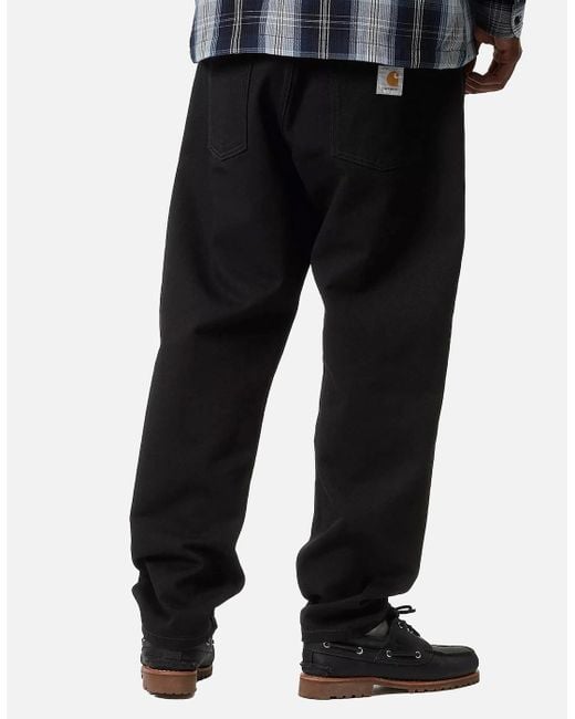 Carhartt Black Denim Newel Pant One Wash for men
