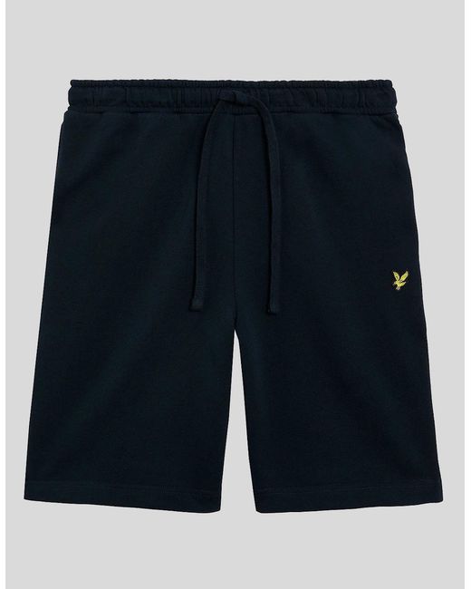 Lyle & Scott Blue Cotton Sweat Short for men