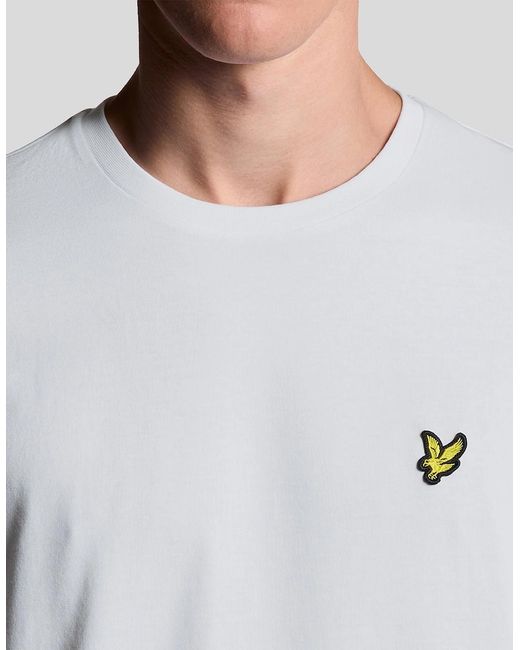 Lyle & Scott White Cotton Crew Neck T-Shirt for men