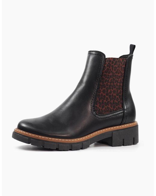 Lunar Black Ribble Ankle Boots