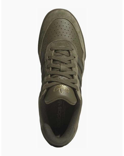 Adidas Originals Green Tyshawn Ii Low Top Canvas Sneakers for men