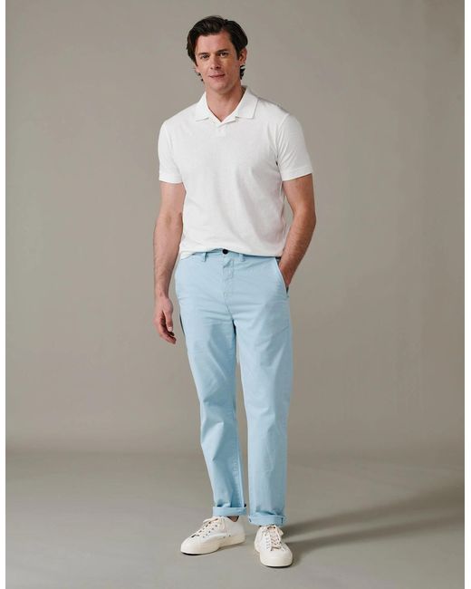 aubi Blue Witham Stretch Chino for men