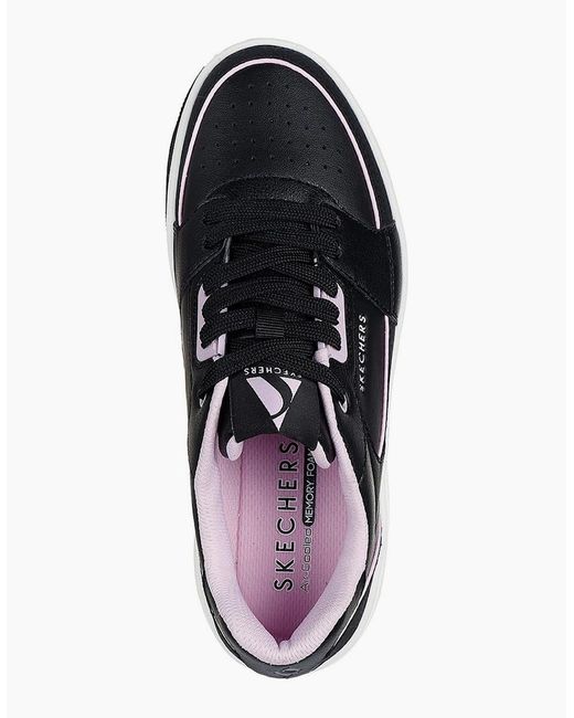 Skechers Blue Ladies Uno Court Leather Trainers