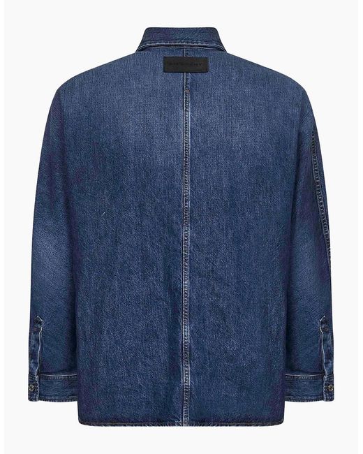 Givenchy Blue Vintage Denim Overshirt for men