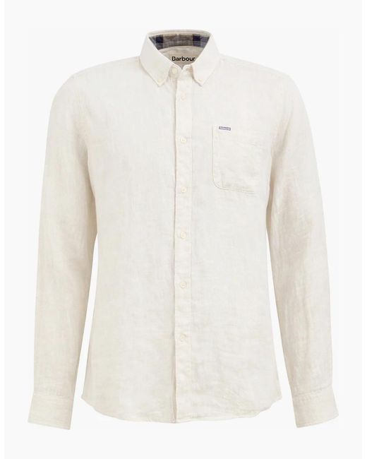 Barbour White Linton Tailored Shirt for men