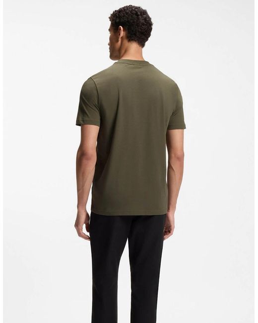 Boss Green Boss Tee Stretch Cotton T-Shirt With Contrast Logo for men