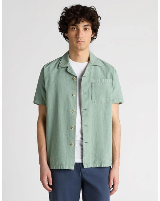 Remus Uomo Green Paolo Tapered Ss Shirt 34 Sage for men