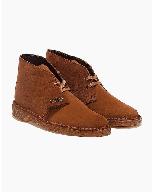 Clarks Brown Originals Desert Trek Suede Cola Boots for men
