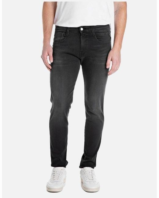 Replay Black Power Stretch Anbass Slim Jean for men