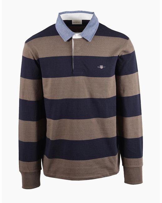 Gant Blue Stripe Heavy Rugger for men