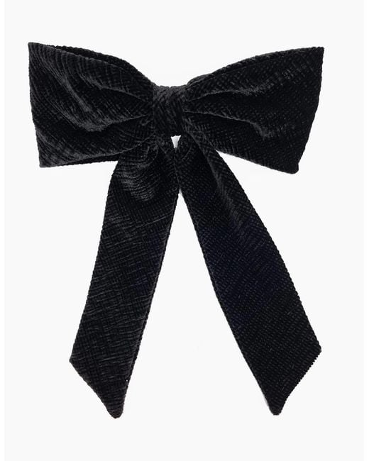 Nooki Design Black Crinkle Velvet Bow
