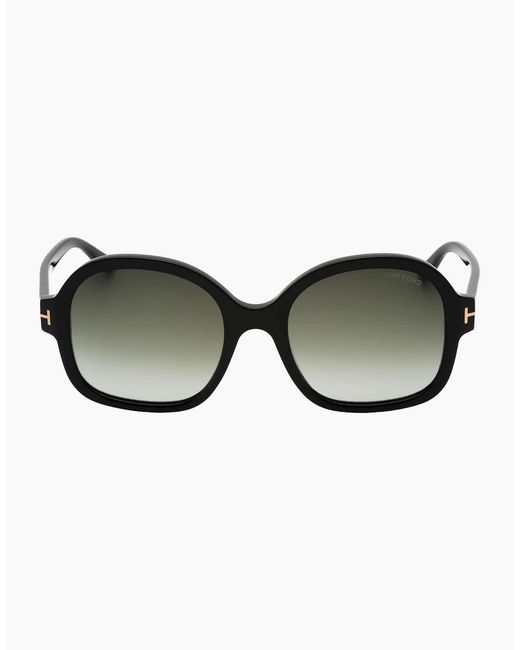 Tom Ford Brown Hanley Smoke Lens Shiny Sunglasses
