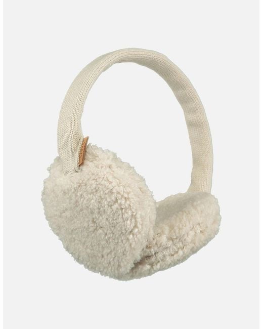 Barts White Browniez Teddy Fur Earmuffs Ear Warmers