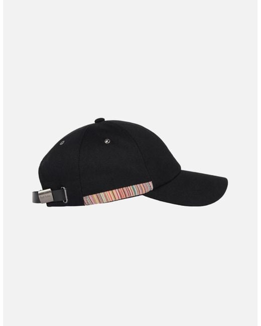 Paul Smith Black Signature Trim Cap 79 for men