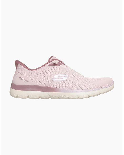 Skechers Pink Summits Sweet Skies Mauve Mesh/ Trim Trainers