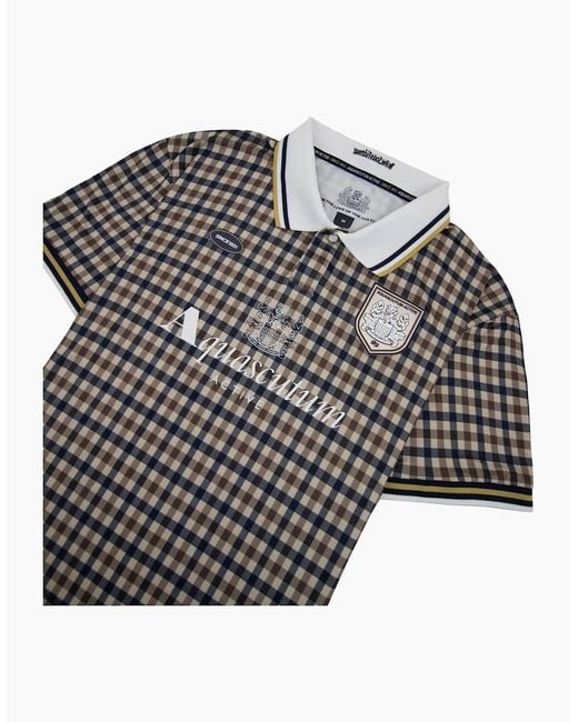 Aquascutum Black Since 1851 Soccer Polo 28 for men