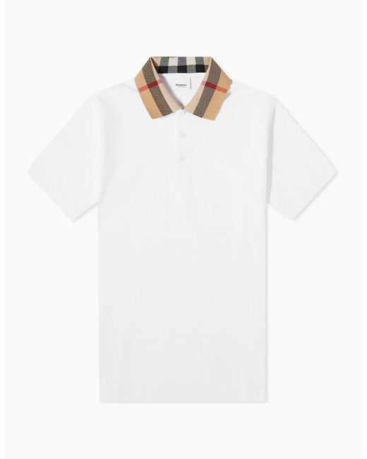 Burberry White Cody Polo for men