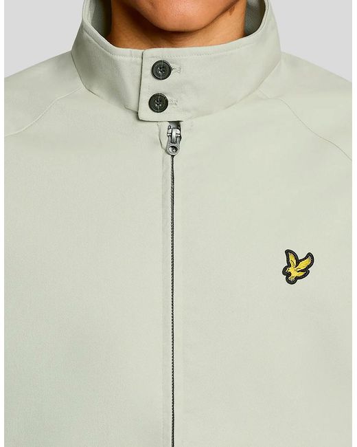 Lyle & Scott White Lyle & Scott Cotton Harrington Jacket Wheat for men