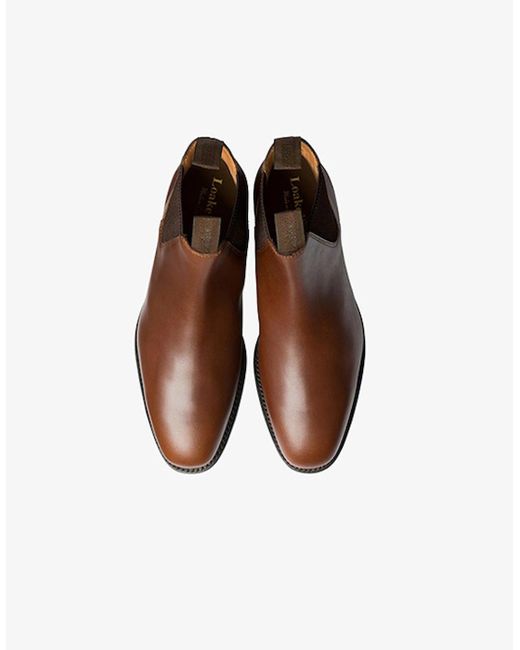 Loake Brown Chatsworth Leather Chelsea Boot for men