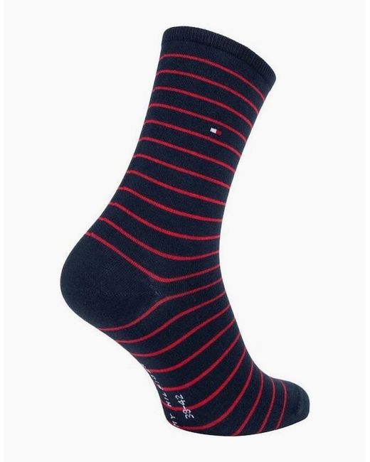 Tommy Hilfiger Red 2-Pack Small Stripe Socks